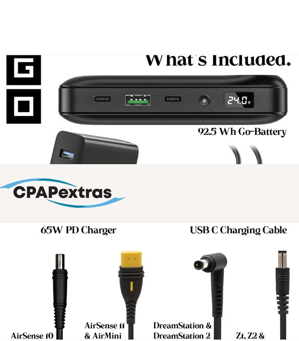 Go-Battery Universal Single Night CPAP Battery