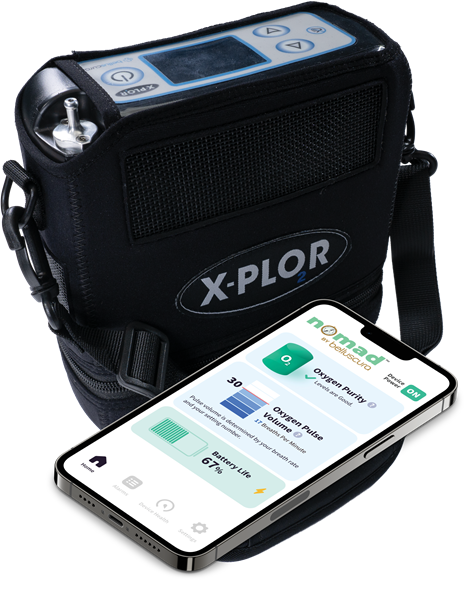 NEW X-PLOR Lightweight 4LPM Portable Concentrator