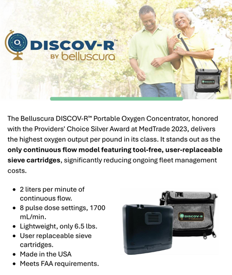 NEW DISCOV-R Pulse and Constant Flow Portable Concentrator