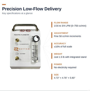 New Rhythm Healthcare Desktop Pediatric Flow Meter