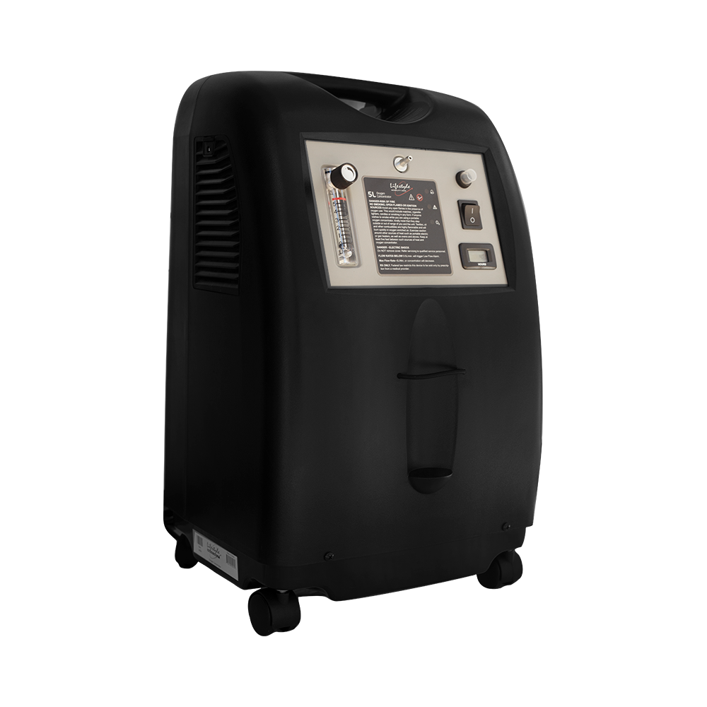 New Rhythm Healthcare 5LPM Oxygen Concentrator w/ Low Purity Sensor