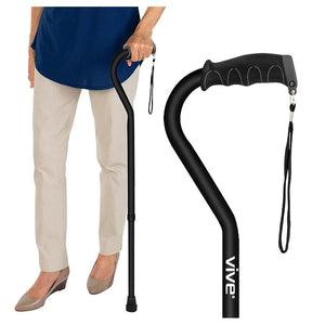 OFFSET CANE, 29"-38" HEIGHT, LIGHTWEIGHT ALUMINUM